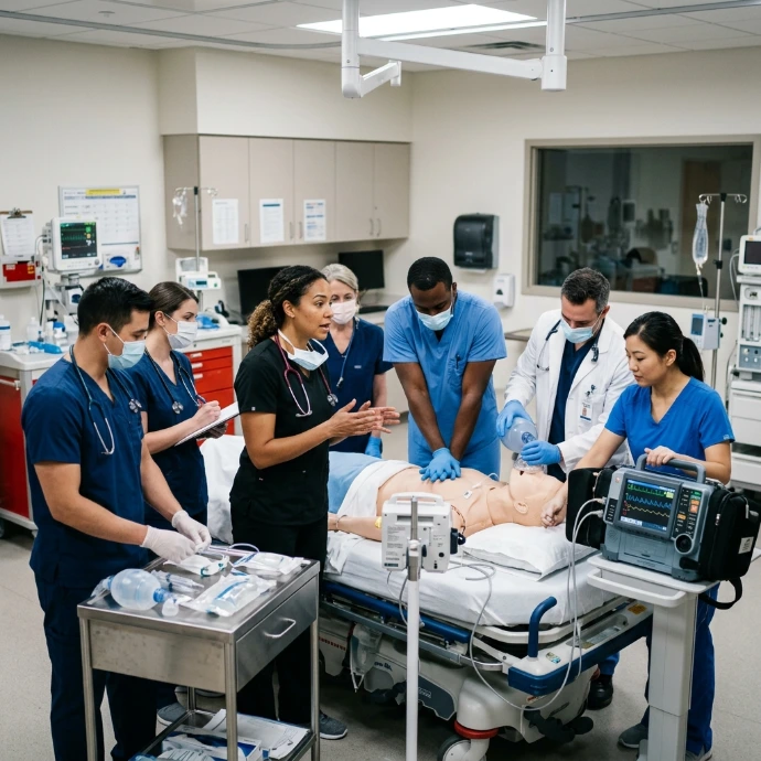 AI Generated ACLS Team Training Simulation